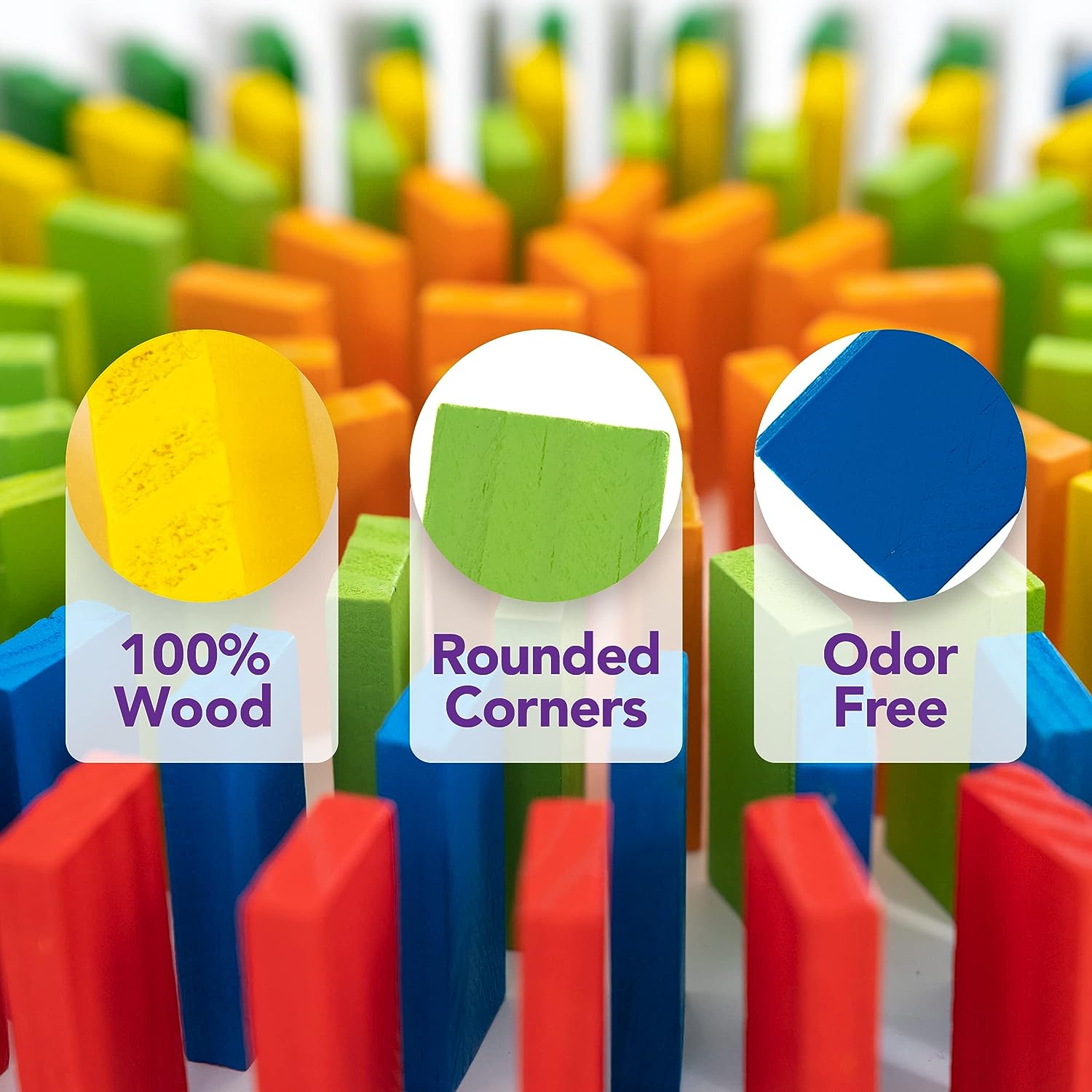 Click N Play 300-Piece Wooden Dominoes Set for AdultsKids | Bulk Dominos Set, Toy Train Domino, TileBoard Games, Domino Set Game | Domino Racks, Sets, Building, Rally | Family Game, Party Favor Box