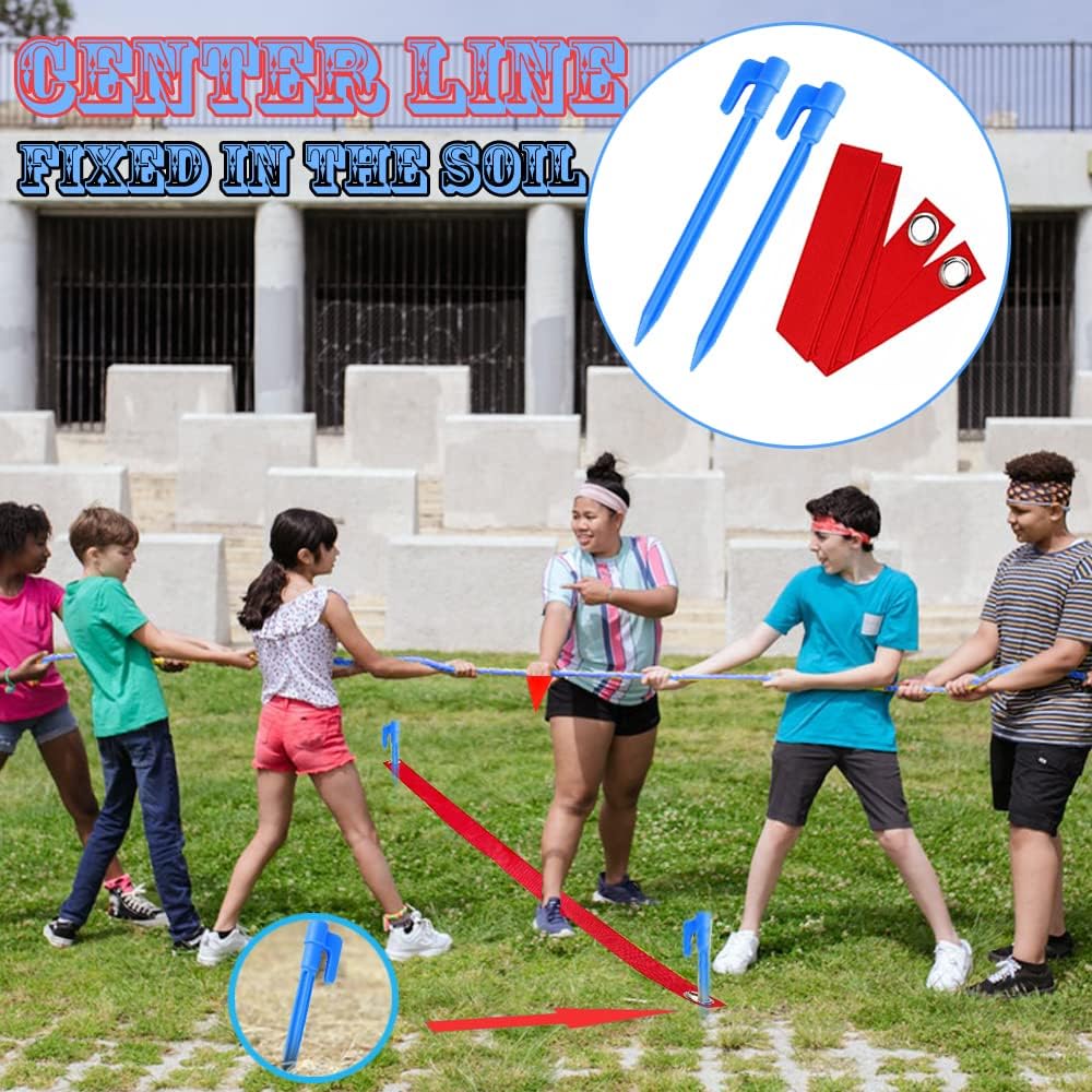 DHXGON 40 Feet Tug of War Rope for Kids and Adults, Outdoor Games Summer Outdoors Yard Backyard Camping Lawn Games for Field Day Family Reunion Birthday Party Team Building Activities Carnival Games