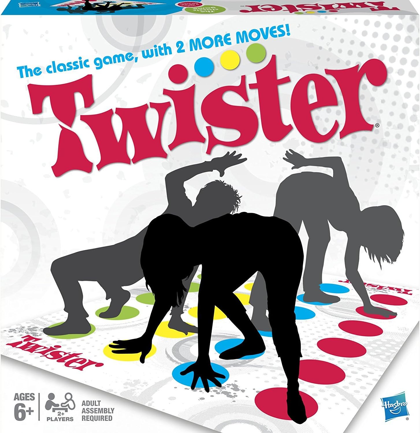 Hasbro Twister Party Classic Board Game for 2 or More Players,Indoor and Outdoor Game for Kids 6 and Up,Packaging May Vary