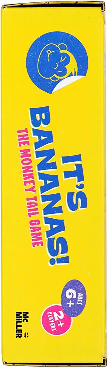 Its Bananas! The Monkey Tail Game - Indoor Fun Active Family Cards and Board Game for Kids, Teens, and Adults - Top 10 Best Board Games 2023 for Party, Birthday, Christmas, Game Night