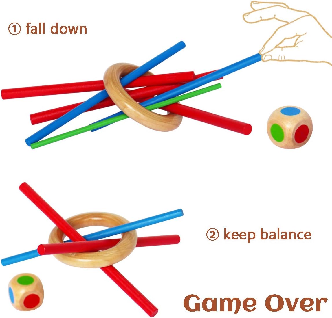 Keep It Steady Fun Family Games for Kids and Adults - Balance Patience Training - Wooden Stick Toys for Creative Kids Games Keep It Steady Fun Family Games for Kids and Adults - Balance Patience Training - Wooden Stick Toys for Creative Kids Games