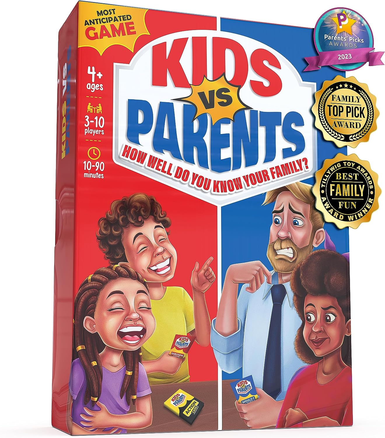 Kids VS Parents - Family Game for Kids and Adults | Games for Family Game Night | Kids Games Ages 4-12 (200 Conversation Starter Cards, 10-90 Minutes Play Time) Kids VS Parents - Family Game for Kids and Adults | Games for Family Game Night | Kids Games Ages 4-12 (200 Conversation Starter Cards, 10-90 Minutes Play Time)