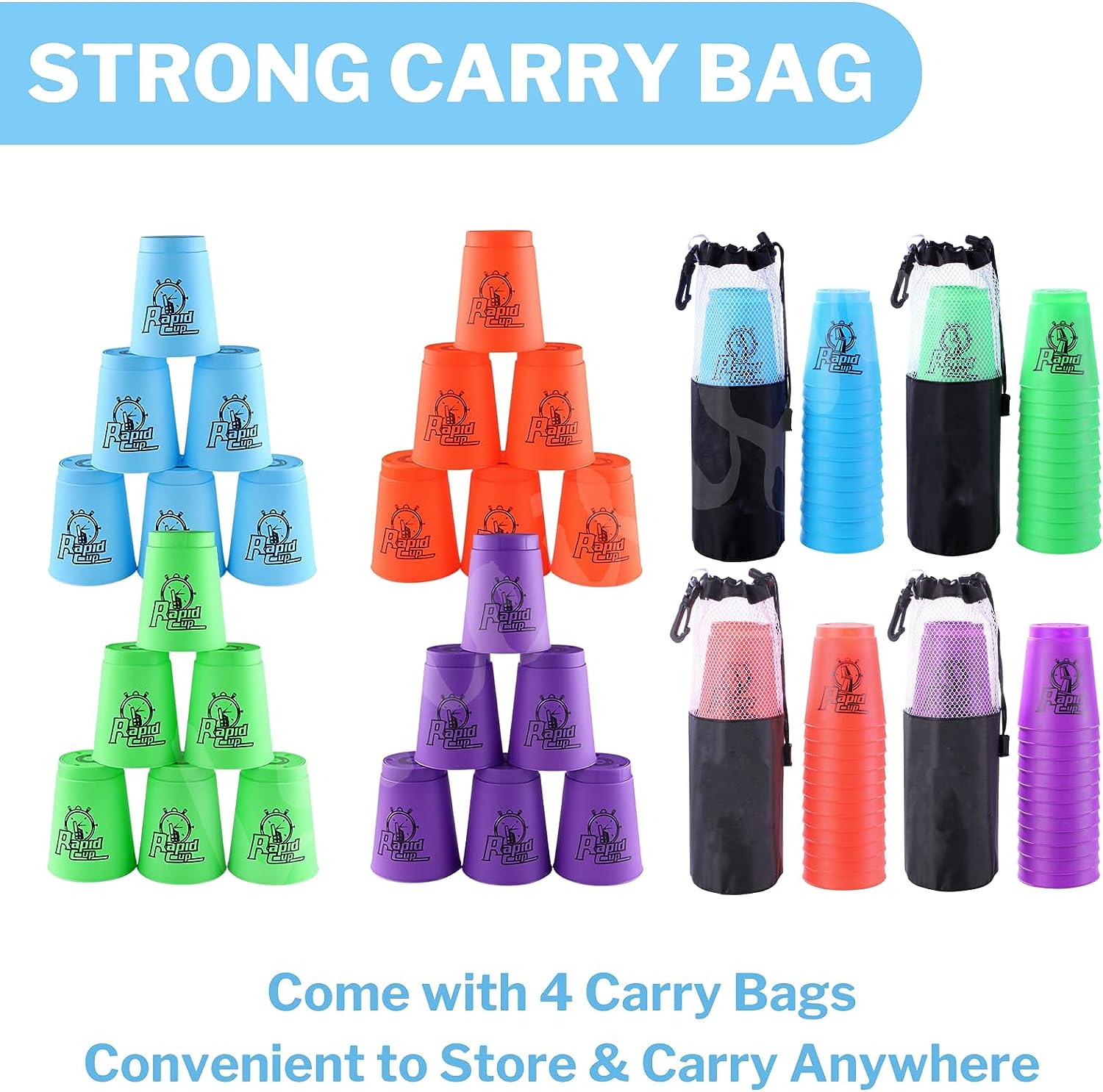 Lancisism 48Pcs Quick Stacking Cups Set, BPA-Free Material Sports Training Stacking Cup Game, Classic Family Game for Kids Adults Family, Great Gift Idea (Blue Green Purple Red) Lancisism 48Pcs Quick Stacking Cups Set, BPA-Free Material Sports Training Stacking Cup Game, Classic Family Game for Kids Adults Family, Great Gift Idea (Blue Green Purple Red)