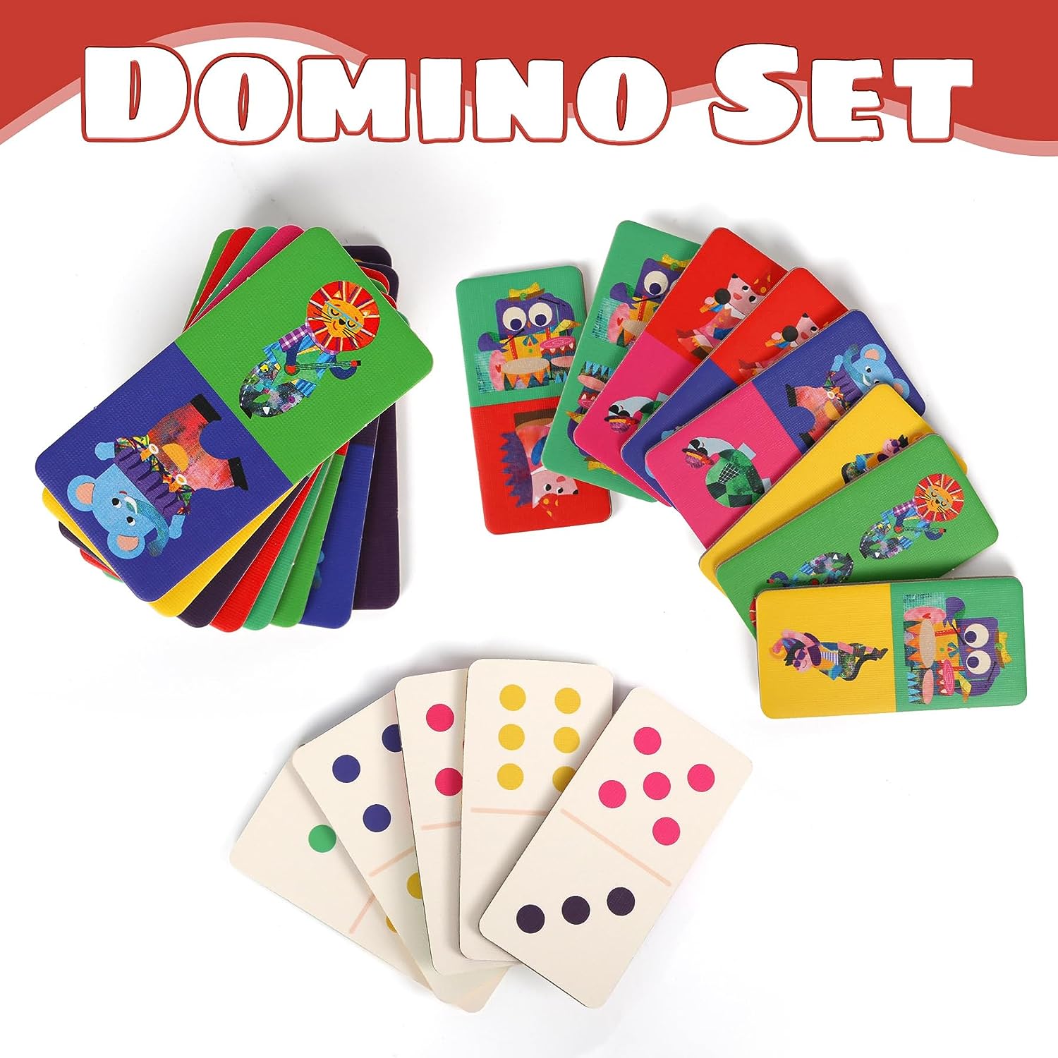 mierEdu Dominoes Set- Classic Double Six Dominos Board Game - Domino Set with 28 Tiles and Storage Case, Ideal for Family,for Adult,for Kids Age 6 and Up mierEdu Dominoes Set- Classic Double Six Dominos Board Game - Domino Set with 28 Tiles and Storage Case, Ideal for Family,for Adult,for Kids Age 6 and Up