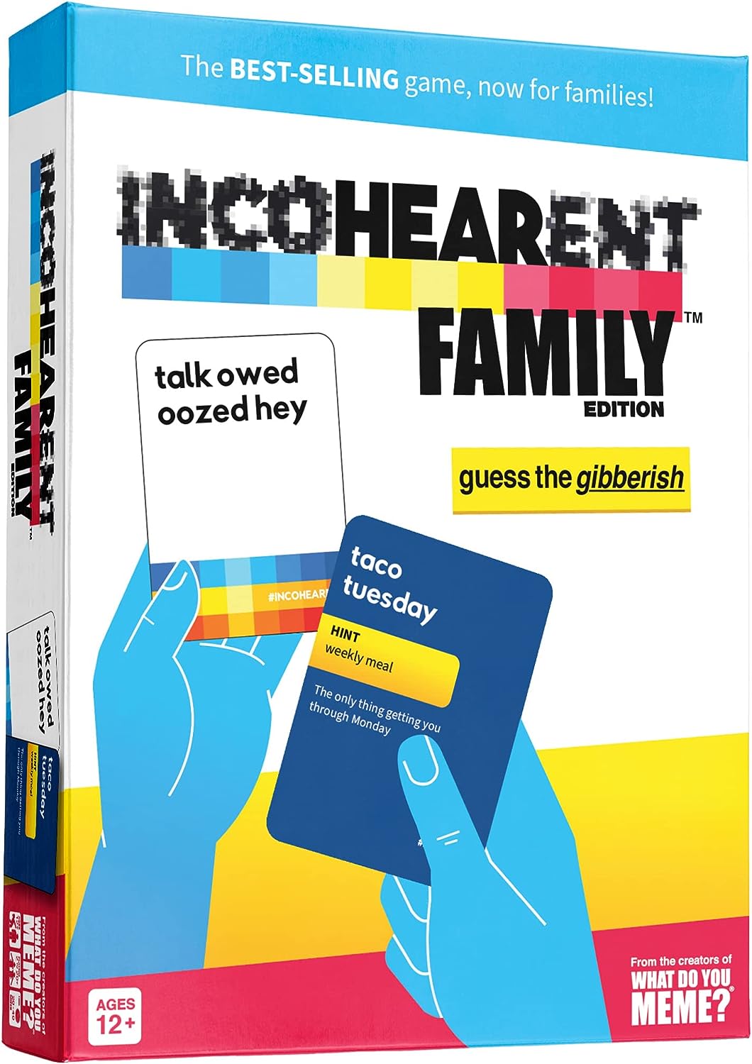 WHAT DO YOU MEME? Incohearent Family Edition - The Family Game Where You Compete to Guess The Gibberish - Family Card Games for Kids and Adults
